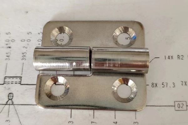 Polished cabinet door hinges