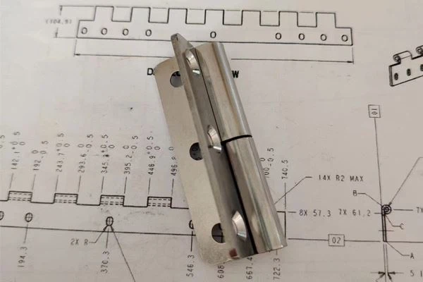 Polished cabinet door hinges
