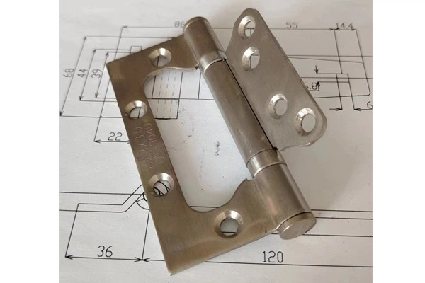 3mm Thick Zinc Aluminum Alloy Non-mortise And Tenon Silent Bearing Door Hinge