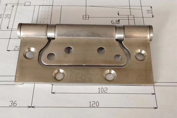 3mm Thick Zinc Aluminum Alloy Non-mortise And Tenon Silent Bearing Door Hinge