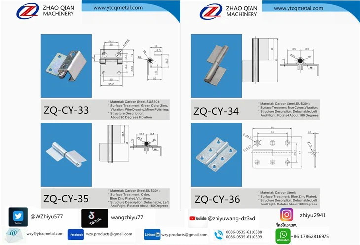 Attic Door Zinc Aluminum Alloy Hinge