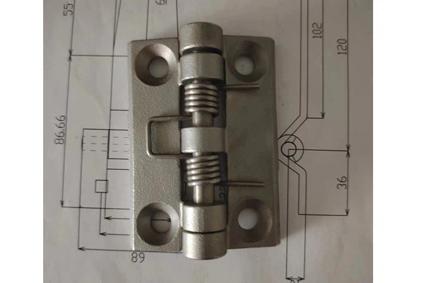 Die-cast Zinc Alloy Double Spring Hinges For Mass-produced Doors With Two-way Opening And Closing