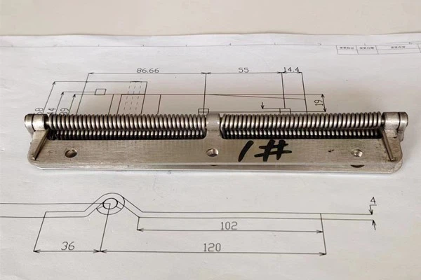Die-cast Zinc Alloy Double Spring Hinges For Mass-produced Doors With Two-way Opening And Closing