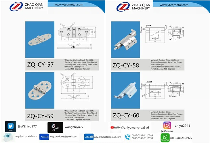 OEM Refrigerator, Oven Damping Stainless Steel Hinges